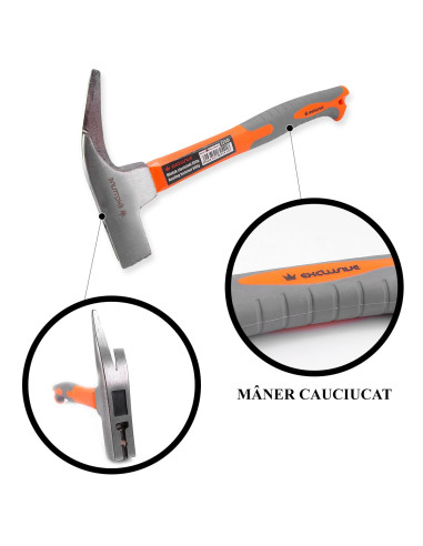 Ciocan dulgher cu maner ergonomic, suport magnetic pentru cui, 600g - RICHMANN EXCLUSIVE