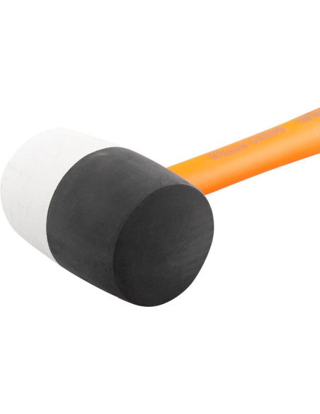 Ciocan cauciuc, alb-negru, maner fibra, 665g, Richmann Exclusive