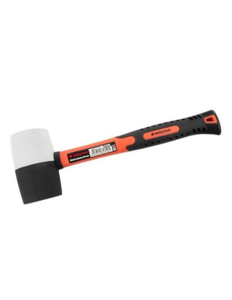 Ciocan cauciuc, alb-negru, maner fibra, 910g, Richmann Exclusive