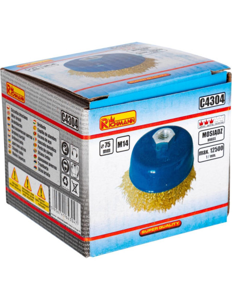 Perie sarma alama, tip cupa, M14, 75 mm, Richmann 