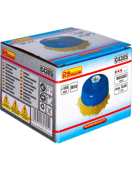 Perie sarma alama, tip cupa, M14, 100 mm, Richmann 