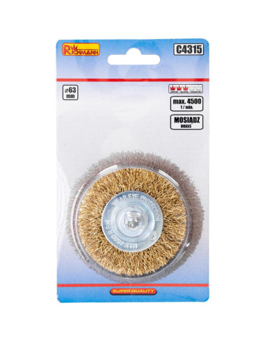 Perie sarma alama, circulara, cu tija, 63 mm, Richmann