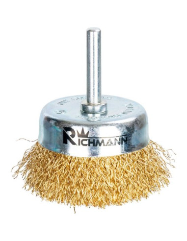 Perie sarma alama, tip cupa, cu tija, 63 mm, Richmann 