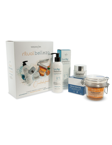 Pachet ritual de frumusete, crema de zi/noapte, exfoliant cu citrice si lapte demachiant, Nirvana Spa