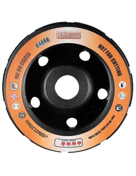 Disc diamantat dublu segmentat, beton, slefuire uscata, 125 mm/22.23 mm, Richmann Exclusive