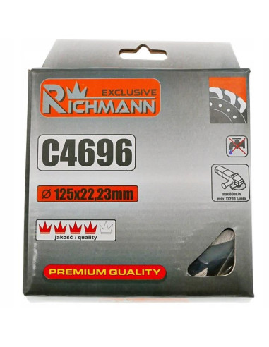 Disc diamantat slefuire, beton, slefuire uscata, segment "S", 125 mm/22.23 mm, Richmann Exclusive