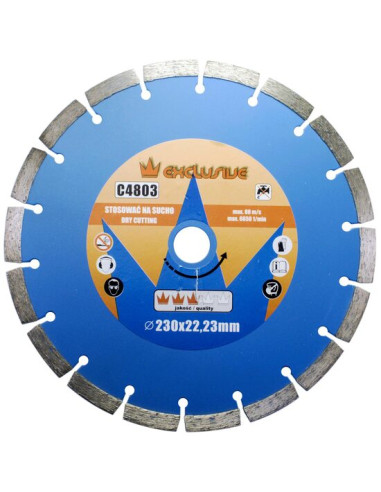 Disc diamantat, beton, taiere uscata, 230 mm/22.23 mm, Richmann