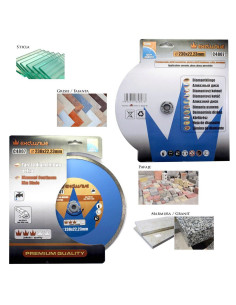 Disc diamantat continuu, placi ceramice, taiere umeda, 230 mm/22.23 mm, Richmann 2