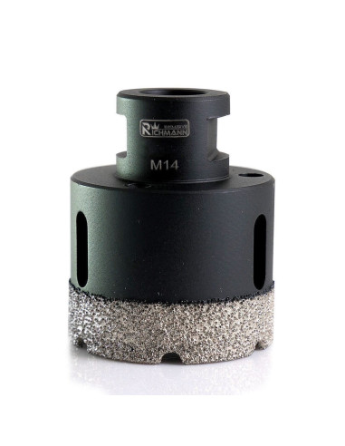 Carota diamantata, vacuum brazed, M14, 35 mm, Richmann Exclusive