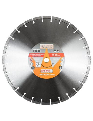 Disc diamantat, beton, taiere umeda si uscata, 400 mm/25.4 mm, Richmann Exclusive
