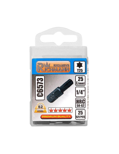 Varfuri, biti, Torx, 1/4”, T35x25 mm, Richmann Exclusive