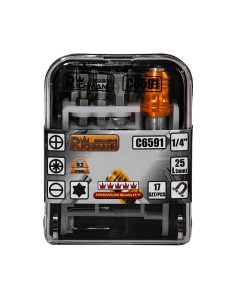 Set varfuri, biti, adaptor magnetic, 17 buc, 25 mm, Richmann Exclusive 2