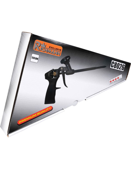 Pistol aplicat spuma, teflonat, 2 varfuri, aluminiu, 32.5 cm, Richmann Exclusive
