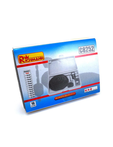 Carote pentru gips-carton, rigips, lemn, set 12 buc, 19-127 mm, Richmann