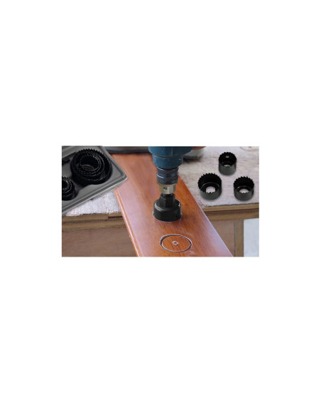 Carote pentru gips-carton, rigips, lemn, set 12 buc, 19-127 mm, Richmann