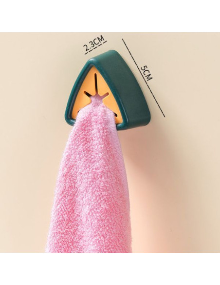 Suport Autoadeziv Mercaton pentru Prosoape, Plastic, Tip Agatatoare, Impermeabil, Sistem Push Free, Montaj pe Perete, 5 x 2.3 cm