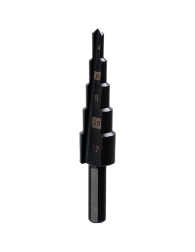 Burghiu pentru metal, in trepte, nitrura de titan, 4-12 mm, Richmann Exclusive