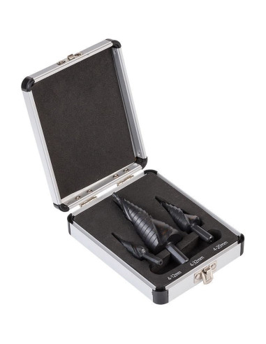 Burghie pentru metal, in trepte, profesionale, titan, set 3 buc, 4-12/20/32 mm, Richmann Exclusive
