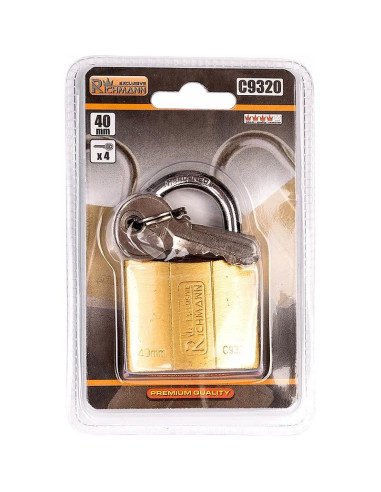 Lacat golden, 40 mm, 4 chei, RICHMANN EXCLUSIVE