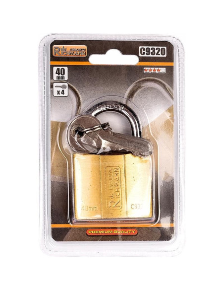 Lacat golden, 40 mm, 4 chei, RICHMANN EXCLUSIVE