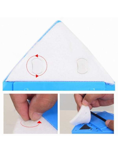 Burete Mercaton pentru Spalator Geamuri Dublu cu Magnet cu Grosime intre 5 si 15 mm, Alb