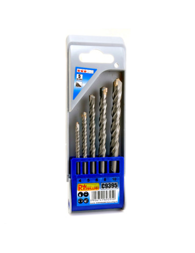 Set 5 burghie pentru beton, HSS, 4-10 mm, Richmann