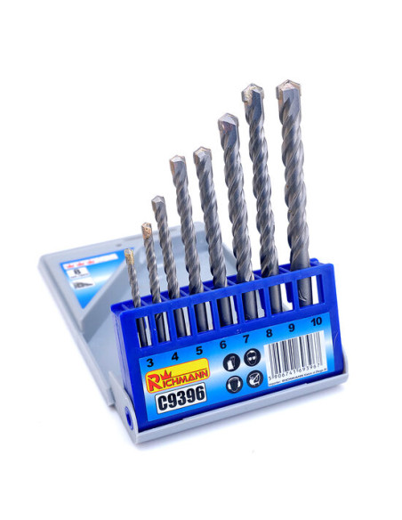 Burghie pentru zidarie, set 8 buc, 3-10 mm, Richmann