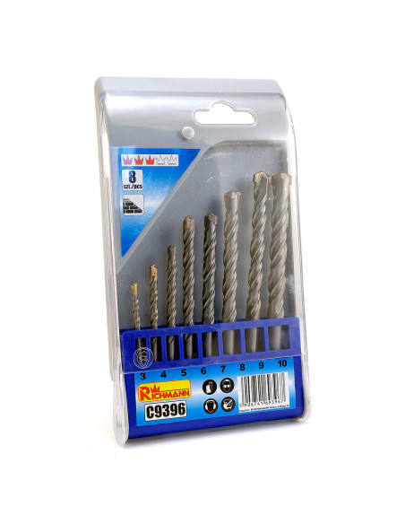 Burghie pentru zidarie, set 8 buc, 3-10 mm, Richmann