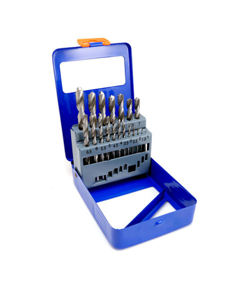 Burghie pentru metal, HSS, set 19 buc, 1-10 mm, Richmann
