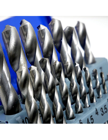 Burghie pentru metal, HSS, set 19 buc, 1-10 mm, Richmann