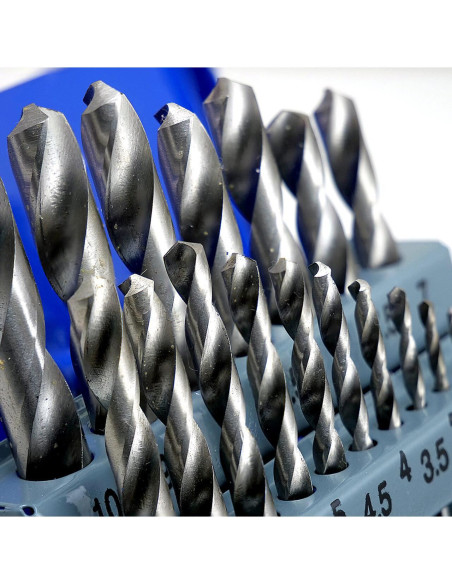 Burghie pentru metal, HSS, set 19 buc, 1-10 mm, Richmann
