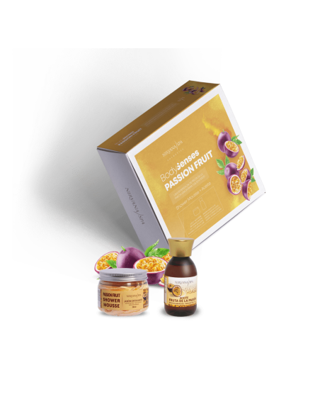 Pachet ingrijire, Shower Mousse de fructul pasiunii si ulei de fructul pasiunii, Nirvana Spa