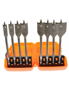 Burghie plate pentru lemn, set 8 buc, 12-32 mm, Richmann Exclusive