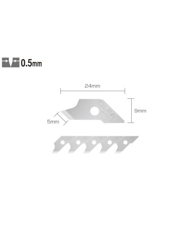 Lame cutter compas, set 15 buc, OLFA