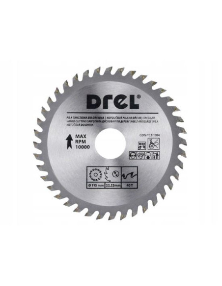 Disc circular vidia, 40 dinti, 115 mm, Drel