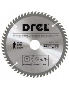 Disc circular vidia, 60 dinti, 200 mm, Drel