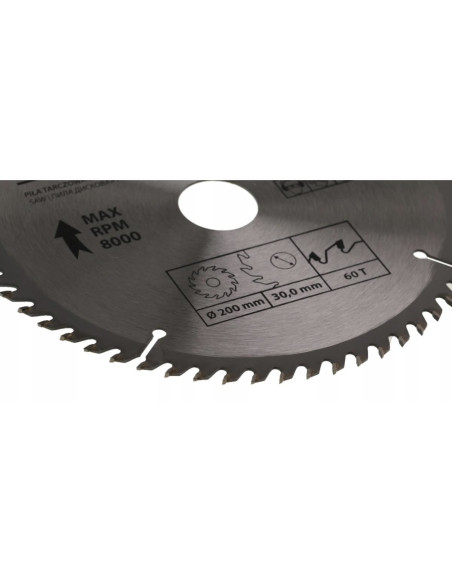 Disc circular vidia, 60 dinti, 200 mm, Drel