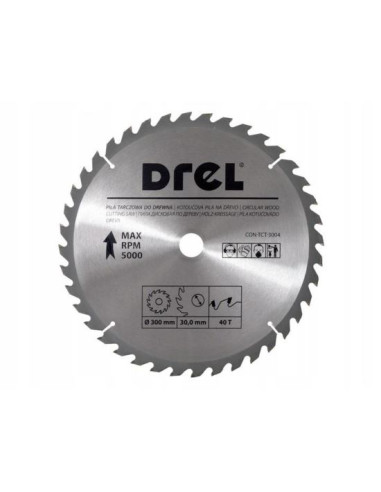 Disc circular vidia, 40 dinti, 300 mm, Drel