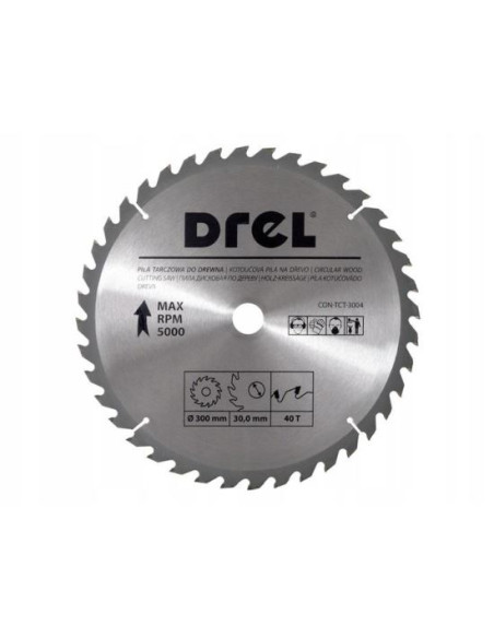 Disc circular vidia, 40 dinti, 300 mm, Drel