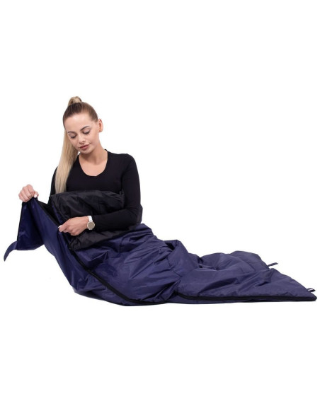 Sac de dormit, turistic, 2 in 1, albastru, 190x73 cm, Springos