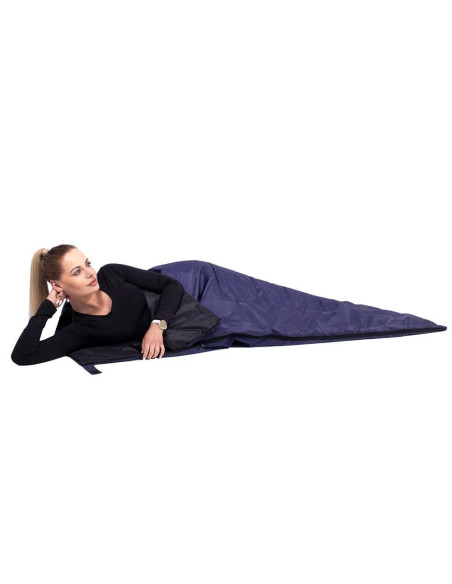 Sac de dormit, turistic, 2 in 1, albastru, 190x73 cm, Springos