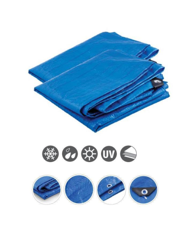 Prelata impermeabila cu inele, 3x5 m, PE, 80 g/mp, 15 mp, Beorol