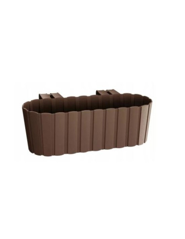 Jardiniera decorativa, suport plastic, maro, 4.9 L, 38.3x21.2x13 cm, Boardee Hook Old