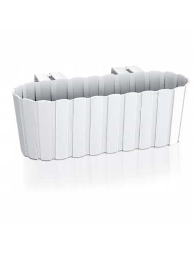Jardiniera decorativa, suport plastic, alb, 4.9 L, 38.3x21.2x13 cm, Boardee Hook Old