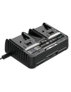 Incarcator dublu pentru acumulatori, 18V, Li-ion, 2x2.3A, SAS+ALL, Dedra