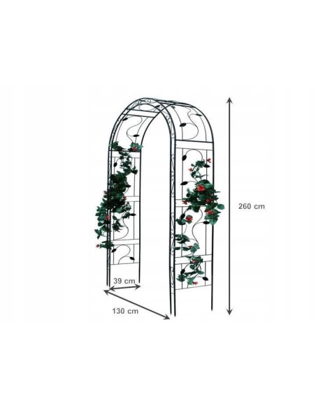 Arcada metalica, pergola, pentru gradina, 130x39x260 cm