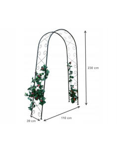 Arcada metalica, pergola, pentru gradina, 110x39x230 cm 2