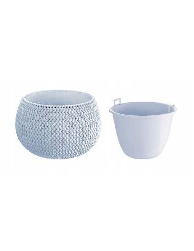 Ghiveci decorativ pentru flori, rotund, albastru, 29x19.5 cm, Splofy Bowl