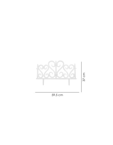 Gard de gradina, plastic negru, set 4 buc, 59.5x37 cm
