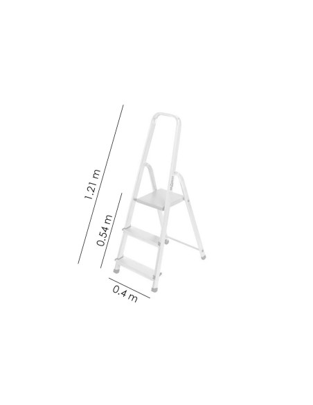 Scara aluminiu, 2 trepte, platforma, max 125 kg, 1.21 m, Drabest